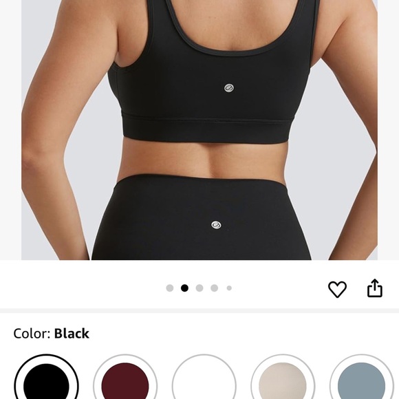 CRZ YOGA Black Sports Bra - Picture 1 of 2